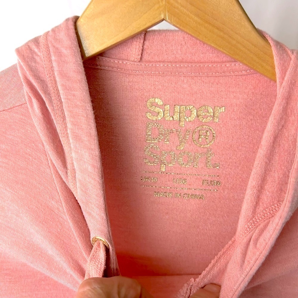 Superdry Active Studio Luxe Hoodie Women’s Size 6 Gently Worn - Picture 9 of 10